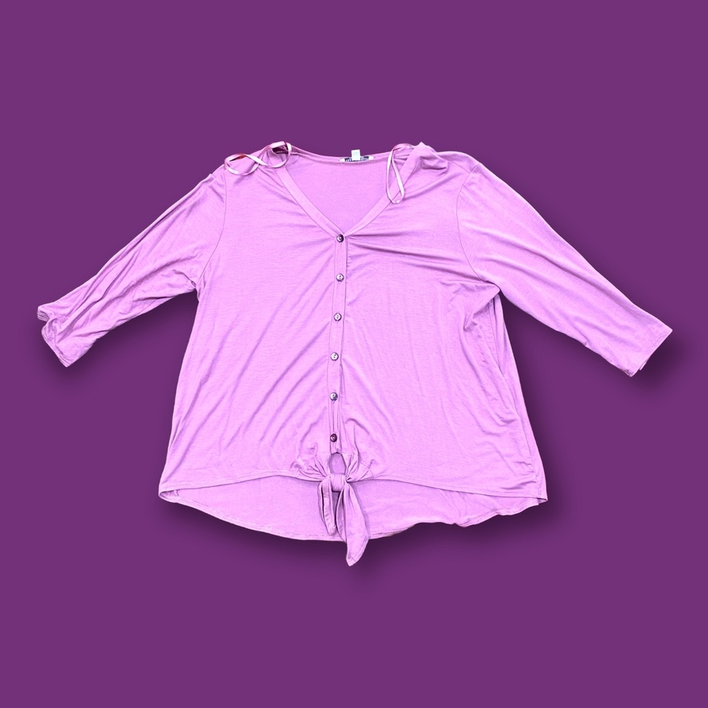 Like New Green Envelope Mauve Top